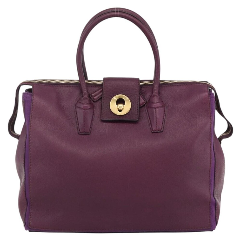 Saint Laurent Bicolor Muse Two Cabas Leather